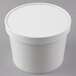 Choice 64 oz. Double Poly-Coated White Paper Food Cup with Vented Paper Lid - 100/Case Main Thumbnail 3