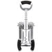 A Tablecraft Premium winged corkscrew with a silver handle and black accents.