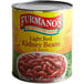 A Furmano's #10 can of light red kidney beans with a yellow label.