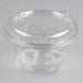 A Dart clear plastic tamper-evident bowl with a dome lid.