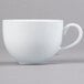 Tuxton BPF-1201 12 oz. Porcelain White China Cappuccino Cup   - 24/Case Main Thumbnail 3