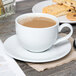 Tuxton BPF-1201 12 oz. Porcelain White China Cappuccino Cup   - 24/Case Main Thumbnail 6