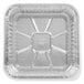 A Durable Packaging square aluminum foil cake pan with a lid.