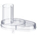 A clear plastic lid for a Waring FP1000 food processor.