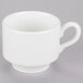 Homer Laughlin by Steelite International HL6536000 Pristine Ameriwhite 7 oz. Bright White Stackable China Tea Cup - 36/Case Main Thumbnail 3
