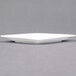 CAC DM-12 White Diamond 9 3/4" x 7 1/2" Bright White Porcelain Narrow Rim Plate - 24/Case Main Thumbnail 3