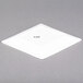 CAC DM-12 White Diamond 9 3/4" x 7 1/2" Bright White Porcelain Narrow Rim Plate - 24/Case Main Thumbnail 4