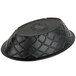 HS Inc. HS1048 9" x 5 1/2" x 2" Charcoal Oval Weave Polyethylene Basket - 24/Case Main Thumbnail 5