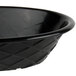 HS Inc. HS1048 9" x 5 1/2" x 2" Charcoal Oval Weave Polyethylene Basket - 24/Case Main Thumbnail 7