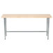 Advance Tabco TH2G-246 Wood Top Work Table with Galvanized Base - 24" x 72" Main Thumbnail 1