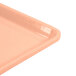 A close-up of a dark peach Cambro dietary tray.