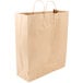 Duro Towner Natural Kraft Paper Shopping Bag with Handles 16" x 6" x 19" - 200/Bundle Main Thumbnail 2