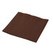 A Hoffmaster chocolate brown paper napkin.