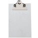 A white clipboard with a Menu Solutions Alumitique aluminum clip.