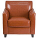 Flash Furniture BT-827-1-CG-GG Hercules Diplomat Cognac Leather Chair with Wooden Feet Main Thumbnail 3