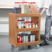 Cambro BC225157 Coffee Beige Three Shelf Service Cart - 28" x 16" x 32 1/4" Main Thumbnail 1