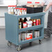 Cambro BC235 Slate Blue Three Shelf Service Cart - 37 1/4" x 21 1/2" x 34 5/4" Main Thumbnail 1