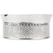 A silver metal container with holes, the Tellier 5/32" perforated sieve.