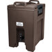 Cambro UC1000131 Ultra Camtainers® 10.5 Gallon Dark Brown Insulated Beverage Dispenser Main Thumbnail 1