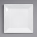 Acopa 8" Bright White Square Porcelain Plate - 24/Case Main Thumbnail 3