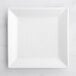 Acopa 8" Bright White Square Porcelain Plate - 24/Case