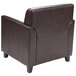 Flash Furniture BT-827-1-BN-GG Hercules Diplomat Brown Leather Chair with Wooden Feet Main Thumbnail 3