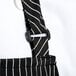 Chef Revival Pinstripe Poly-Cotton Customizable Bib Apron with 1 Pocket - 38" x 29" Main Thumbnail 4