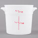 Cambro RFS1148 1 Qt. Round White Food Storage Container Main Thumbnail 3