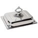 A silver Choice Classic chafer cover on a table.