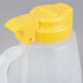 Tablecraft PP64Y Option 64 oz. Dispenser Jar with Yellow Top Main Thumbnail 6
