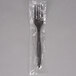 Visions Individually Wrapped Black Heavy Weight Plastic Fork - 250/Pack Main Thumbnail 3