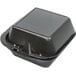 Genpak SN225-BK 6" x 6" x 3" Black Foam Hinged Lid Container - 125/Pack Main Thumbnail 2