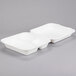 Bare by Solo HC9CSC-2050 Eco-Forward 9" x 9" x 3" 3-Compartment Sugarcane / Bagasse Take-Out Container - 200/Case Main Thumbnail 2