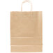 A close-up of a brown Duro Missy paper bag with handles.