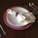 Tabletop Classics by Walco TRPK-6651 13" Pink Round Plastic Charger Plate Main Thumbnail 4