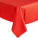 Hoffmaster 220831 50" x 108" Linen-Like Red Table Cover - 20/Case Main Thumbnail 2