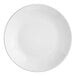 An Acopa bright white stoneware plate with a white circle.
