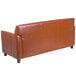 Flash Furniture BT-827-3-CG-GG Hercules Diplomat Cognac Leather Sofa with Wooden Feet Main Thumbnail 3