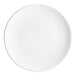 A white Acopa stoneware plate with a white background.
