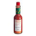 A case of 12 TABASCO® Cayenne Garlic Pepper Hot Sauce bottles.