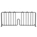 A black metal Metro wire shelf divider with two bars.