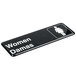 Tablecraft 394567 Black and White Women's / Damas Restroom Sign - Black and White, 9" x 3" Main Thumbnail 3