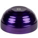 A Vollrath passion purple double wall metal beehive serving bowl with a lid.