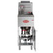 Avantco FF300 Natural Gas 40 lb. Stainless Steel Floor Fryer - 90,000 BTU Main Thumbnail 5