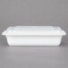 Pactiv Newspring NC8168 16 oz. White 5" x 7 1/4" x 1 1/2" VERSAtainer Rectangular Microwavable Container with Lid - 150/Case Main Thumbnail 4