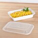 Pactiv Newspring NC8168 16 oz. White 5" x 7 1/4" x 1 1/2" VERSAtainer Rectangular Microwavable Container with Lid - 150/Case Main Thumbnail 1