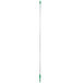 A green and white Unger OptiLoc telescopic pole with a green handle.