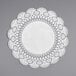 A white Hoffmaster Cambridge Lace paper doily.