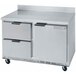 Beverage-Air WTRD60AHC-2 60" Compact Worktop Refrigerator - 1 Door / 2 Drawers Main Thumbnail 1