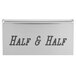 A silver Cal-Mil half and half name plate.